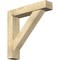 Ekena Millwork Traditional Block Rough Sawn Bracket w/ Offset Brace, Douglas Fir, 6"W x 28"D x 28"H BKT0604X28X28TRA05RDF - alternate 1